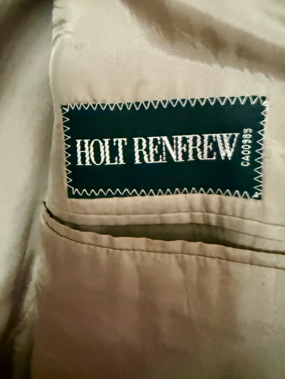 Vintage Calvin Klein Collection x Holt Renfrew Tan Italian Wool Blend Sport Coat - Picture 4 of 10